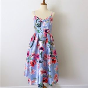 NWT Eliza J Satin Floral Dress Size 6